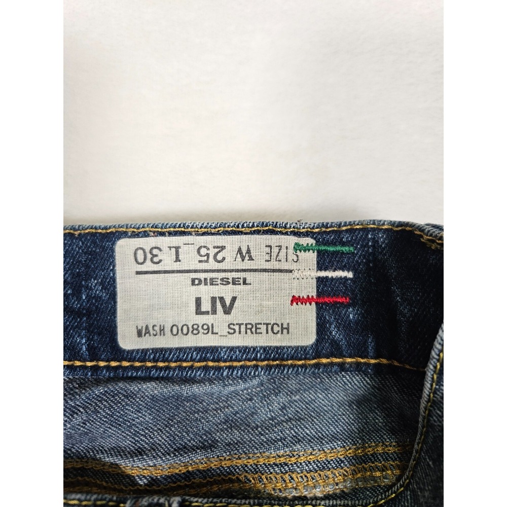Diesel Liv Jeans Men's 25x30 Blue Denim Stretch Slim Straight Leg‎ Dark Wash - Picture 4 of 13